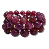 109849, RESIN BALL BEADED MULTI LAYERED STRETCH BRACELET