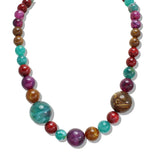 109851, MARBLE RESIN BALL BEADED NECKLACE