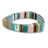109877, GEOMETRIC MULTI STRIPE RESIN ACRYLIC BANGLE BRACELET