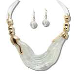 109881, MOLTEN WAVE BOLD RESIN ACRYLIC NECKLACE