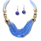 109881, MOLTEN WAVE BOLD RESIN ACRYLIC NECKLACE