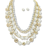 109882, MULTI STRAN PEARL CHAIN NECKLACE