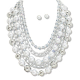 109882, MULTI STRAN PEARL CHAIN NECKLACE