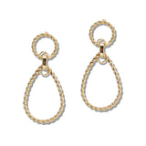 109889, CUTOUT TEXTURED TEARDROP DANGLE EARRING