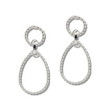 109889, CUTOUT TEXTURED TEARDROP DANGLE EARRING