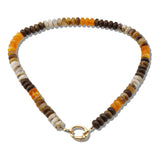 109913, ROUND DISC RESIN BEADED NECKLACE