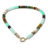 109913, ROUND DISC RESIN BEADED NECKLACE