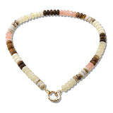 109913, ROUND DISC RESIN BEADED NECKLACE