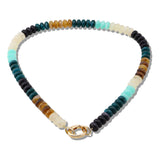 109913, ROUND DISC RESIN BEADED NECKLACE