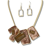 109917, ENAMEL GEOMETRIC STATEMENT NECKLACE