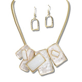 109917, ENAMEL GEOMETRIC STATEMENT NECKLACE