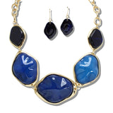 109920, GEOMETRIC CELLULOID ACETATE STATEMENT NECKLACE