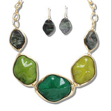 109920, GEOMETRIC CELLULOID ACETATE STATEMENT NECKLACE