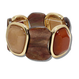 109921, GEOMETRIC CELLULOID ACETATE STRETCH BRACELET