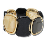 109921, GEOMETRIC CELLULOID ACETATE STRETCH BRACELET