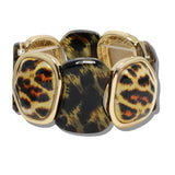 109921, GEOMETRIC CELLULOID ACETATE STRETCH BRACELET