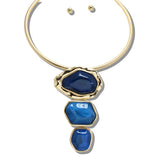 109922, GEOMETRIC RESIN CELLULOID ACETATE NECKLACE