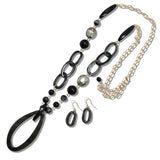 109928, RESIN ACRYLIC GEOMETRIC BEADED LONG NECKLACE