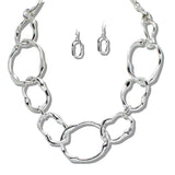 109929, HAMMERED OPEN LINK STATEMENT NECKLACE