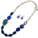 109932, GEOMETRIC CELLULOID ACETATE LONG NECKLACE