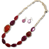 109932, GEOMETRIC CELLULOID ACETATE LONG NECKLACE