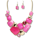 109934, GEOMETRIC RESIN STATEMENT NECKLACE