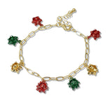 109949, CHRISTMAS BOW CHARMS BRACELET