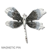 109984, ENAMEL DRAGONFLY MAGNETIC PIN BROOCH