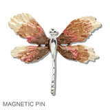 109984, ENAMEL DRAGONFLY MAGNETIC PIN BROOCH