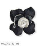 109985, ENAMEL FLOWER MAGNETIC PIN BROOCH