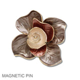 109985, ENAMEL FLOWER MAGNETIC PIN BROOCH