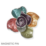 109985, ENAMEL FLOWER MAGNETIC PIN BROOCH