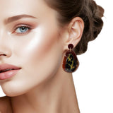 109987, GEOMETRIC CELLULOID ACETATE DANGLE EARRING