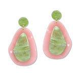 109987, SORORITY GEOMETRIC CELLULOID ACETATE DANGLE EARRING