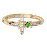 109988, SORORITY RHINESTONE ACCENT CROSS STRETCH BRACELET