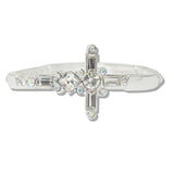 109988, RHINESTONE ACCENT CROSS STRETCH BRACELET