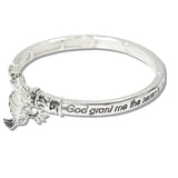 109989, SERENITY PRAYER DOVE CHARM STRETCH BRACELET