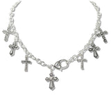109990, CROSS MULTI CHARM NECKLACE