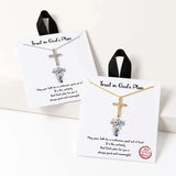 Trust In Gods Plan Pave CZ Cross Pendant Necklace – Gold · BMN00203 GDCRY 10