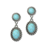 Western Double Stone Drop Earrings – Silver Burnished/Turquoise · JE3802-SBTQS_JOL 10