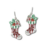 AE9416-SMT_MO 10 · Christmas Stocking Dangle Earrings – Silver/Multi