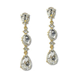 110011, GEOMETRIC RHINESTONE DROP DANGLE EARRING
