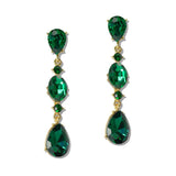 110011, GEOMETRIC RHINESTONE DROP DANGLE EARRING