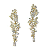 110012, MULTI SHAPED RHINESTONE EVENING DANGLE EARRING