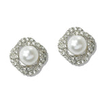 110017, PEARL ACCENT CRYSTAL RHINESTONE STUD EARRING