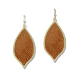 110018, SOFT SUEDE LEATHER TEARDROP DANGLE EARRING