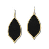 110018, SOFT SUEDE LEATHER TEARDROP DANGLE EARRING