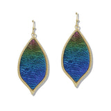 110018, SOFT SUEDE LEATHER TEARDROP DANGLE EARRING