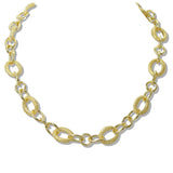 110023, TEXTURED LINK CHAIN NECKLACE