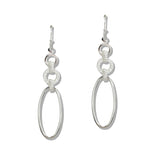 110043, GEOMETRIC OVAL DROP DANGLE EARRING